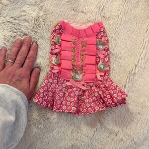 Pink Floral Dog Dress